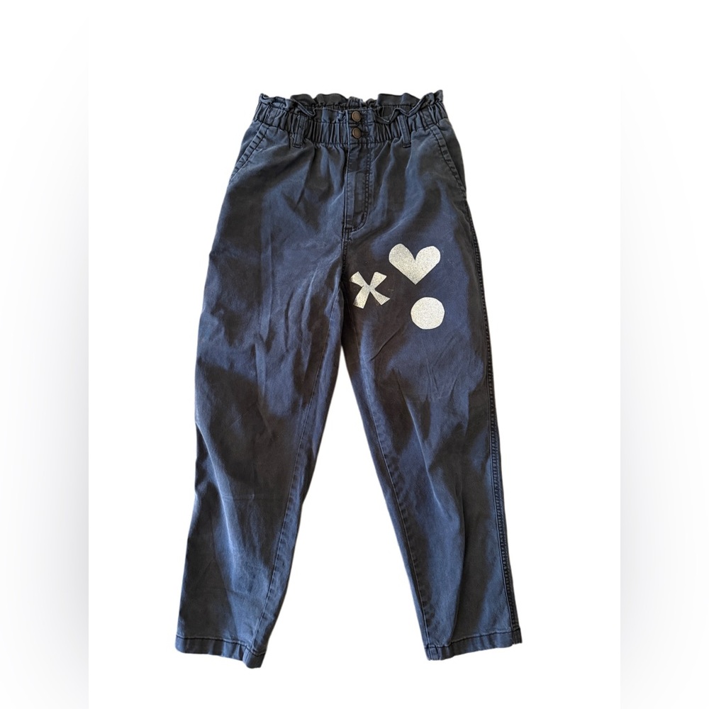 Custom universal thread high waisted elastic wall waist navy blue pants